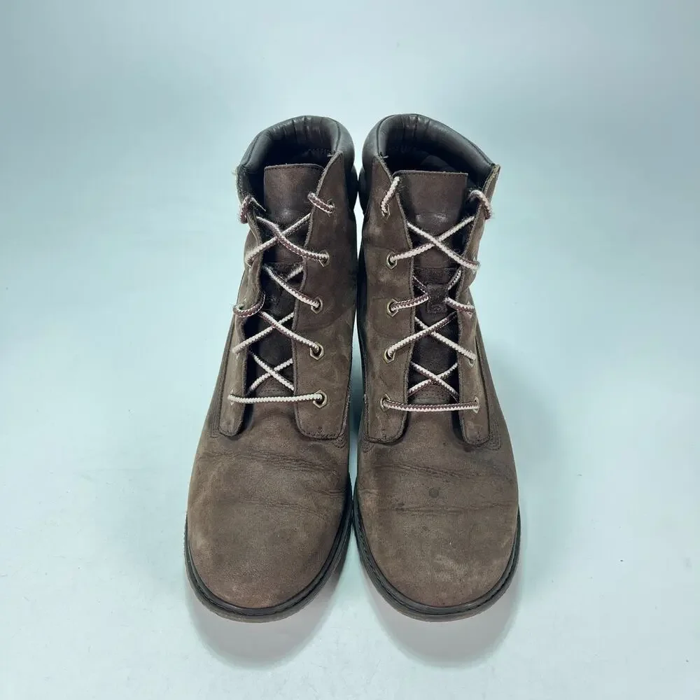 Timberland Earthkeepers Amston Brown Outdoor Wedge Ankle Boots Women's Size 8.5